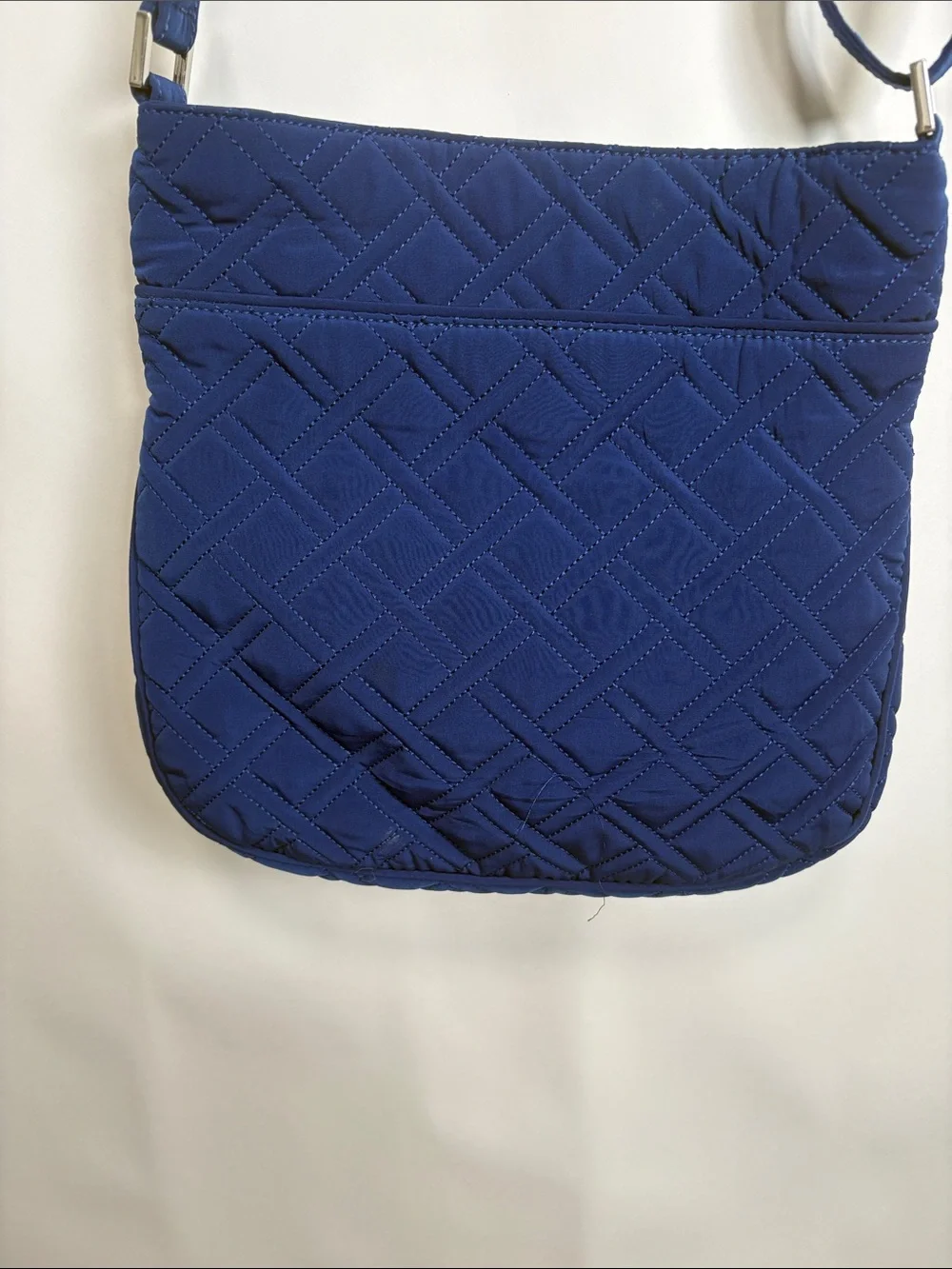 Vera Bradley Quilted Navy Crossbody with Silver Plaque - Picture 14 of 16